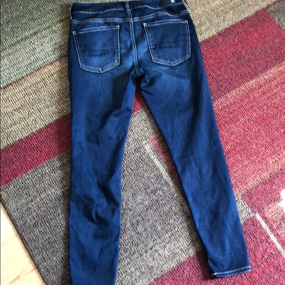 American Eagle Dark Wash Super Stretch Jeggings - Picture 7 of 8